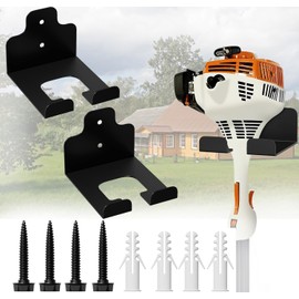 Aoutou Garage Organizer Trimmer Rack, Wall Mounted Tool Hanger for Grass Trimmer, Hedge Trimmer, Weed Whackers & Garden Tools – Heavy Duty, Space-Saving, Anti-Rust Storage Rack for Garage & Home,2PCS