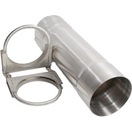 5"ID x 17" Length Exhaust Pipe Stainless Steel Exhaust Tubing with 2x U Bolt Clamps