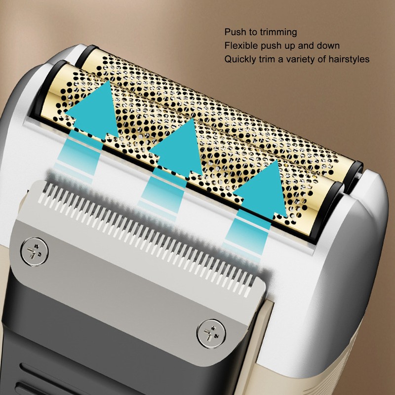 Beard Trimmer USB Rechargeable Detachable Flexible Waterproof Wet Dry Electric