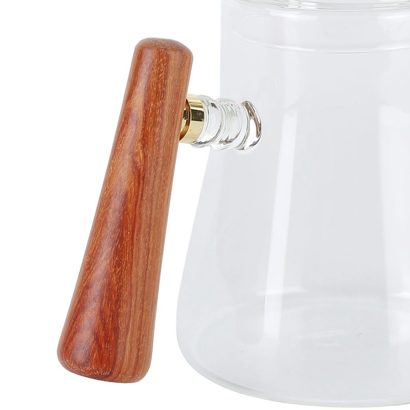 Coffee Kettle Pour Over High Borosilicate Glass Heat Resistant Round