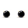 0.12 Carat (Cttw) Round Black Natural Diamond Screw Back Stud