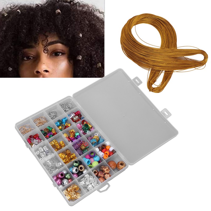278Pcs Braid Accessories Dirty Braid Hair Ring Wig Beaded Resin