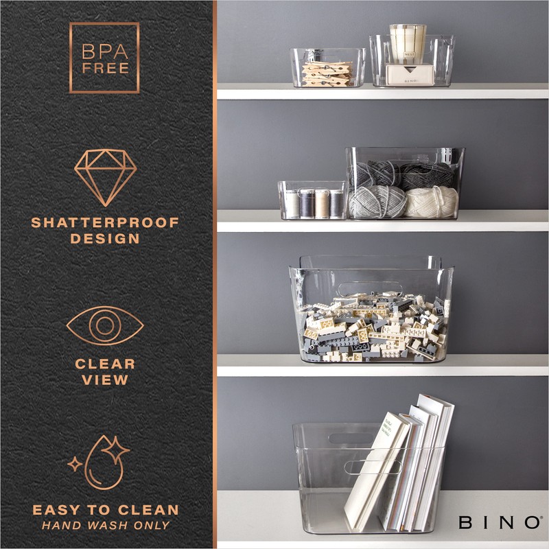 BINO | Plastic Storage Bins, X-Large - 2 Pack |