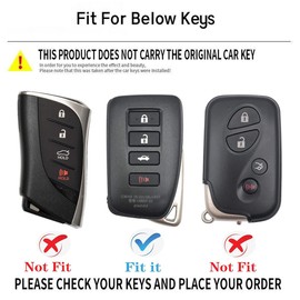 OVIOBOER For Lexus Key Fob Cover with Keychain, White Soft TPU Key Case Shell Full Protection for Lexus ES is GS NX LS RX RC 300h 350 200t 250 300 F 450h 460 600h Smart Remote Key (For Lexus A)