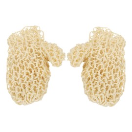 Gatuida 1Pair Exfoliating Glove Sponge Natural Sisal Bathing Gloves for Deep Cleansing Skin Exfoliation Reusable Scrubbing Mittens for Body Wash Shower Comfort