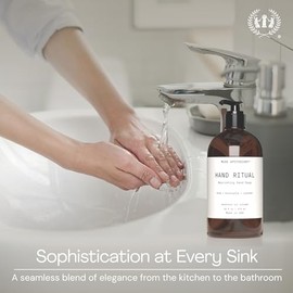 Muse Bath Apothecary Hand Ritual - Jabón de manos aromático y nutritivo, impregnado con aceites esenciales naturales de aromaterapia, 16 onzas, aloe + eucalipto + lavanda, paquete de 2