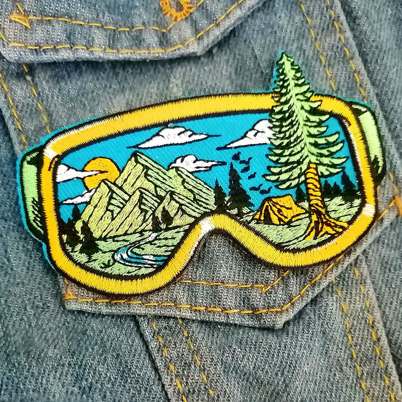 CHBROS All My Friends are Dead Dinosaur Iron on Patch
