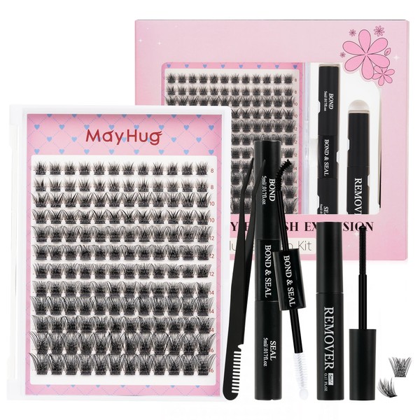 Mayhug Wispy Lash Clusters Kit Natural Lash Extensions DIY Cluster