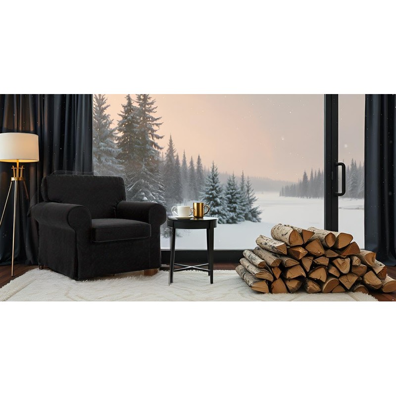 MASTERS OF COVERS Ektorp Armchair Velvet Cover for The IKEA