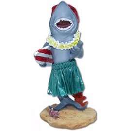 Hawaiian Miniature Dashboard Doll Shark with Surfboard