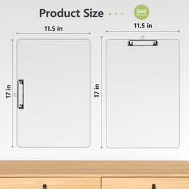 Juvealoe 11 x 17 Extra Large Clipboard 2 Pack, Vertical and Landscape Layout Drawing Boards for Sketching,Watercolors, Size 11.5 x 17, Art & Drafting Supplies