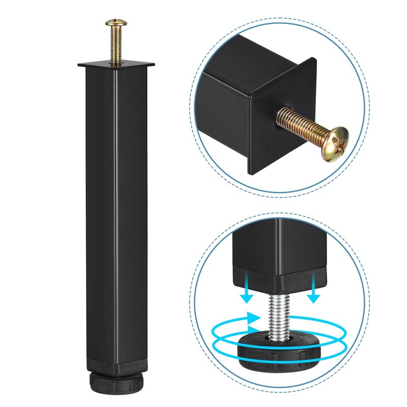 sourcing map 2pcs Adjustable Height Bed Frame Support Legs Replacement