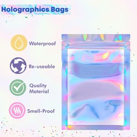 BeSAVAGE Hangover Kit Bags - 10Pcs Holographic Ziplock Recovery Bags for Bachelorette Party Favors, Wedding, Birthday, Travel Essentials, Emergency Kit, Bridesmaid Gifts, and Bachelor Party Supplies