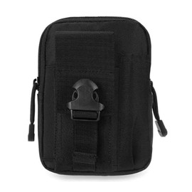 Molle Pouches, Men Belt Waist Bag, EDC Pouch, Compact Outdoor Multipurpose Utility Pouches, Fanny Packs with Cell Phone Holster Holder for Sports Hiking Camping Running(Color:Black)