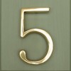 Polished Brass Floatinig House Number | 5 inch Modern Door