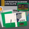 Better Office Products Green Paper 2 Pocket Folders with Prongs,