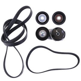 Zcargel Drive Belt Replacement Kit Engine Drive Belt Tensioner Idler Pulley Kit for Maserati Quattroporte Ghibli Levante 3.0 V6 Serpentine Belt Drive Component Kit 278950 278950 278940 286570 243857