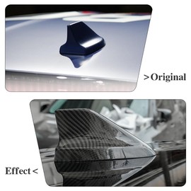 Jogon Dry Carbon Fiber Shark Fin Antenna Cover Trim for Ford Mustang S650 GT Dark Horse V8 EcoBoost 2024 2025 Roof Aerial Base Decorative Cover