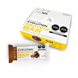 EVOLUTION, Barra de Proteína de Suero de Leche y Soya, Protein Bar, Suplemento Alimenticio, Post Workout, Sabor Chocolate, Caja con 6 Barras, 65g por Barra (6 barras, Chocolate)