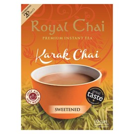 ‎Royal Chai | Karak Chai Sweetened | 10 Count Single Box | All Natural, No Preservatives | Premium Instant Tea | Made in the UK