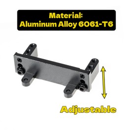 RampCrab Servo Mount Bracket for CR18P, Adjustable Servo Mount Bracket, 1/18 RC Car Steering Servo Mount for CR18P EVO & EVO PRO Upgrade Parts, Aluminium Alloy, Black