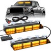 Nilight 32LED Amber Emergency Dash Strobe Lights with Controller Suction