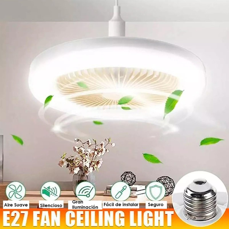 Dosyu Ventilador de Techo con Luz Led Ajustable 3 Velocidades