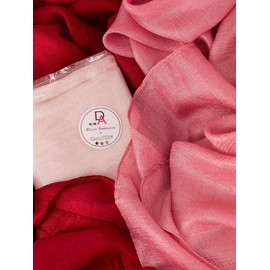 Dolce Abbraccio by RiemTex® Prima Donna women's silk scarf / stole / shawl / neckerchief made of wild silk in 31 plain colours (Prima Donna Seidenschal Damen) - lilac, size: 190 x 85 cm