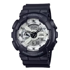 Casio G-Shock GA110WD-1A Strikingly Bold Black and White Analog Digital Watch