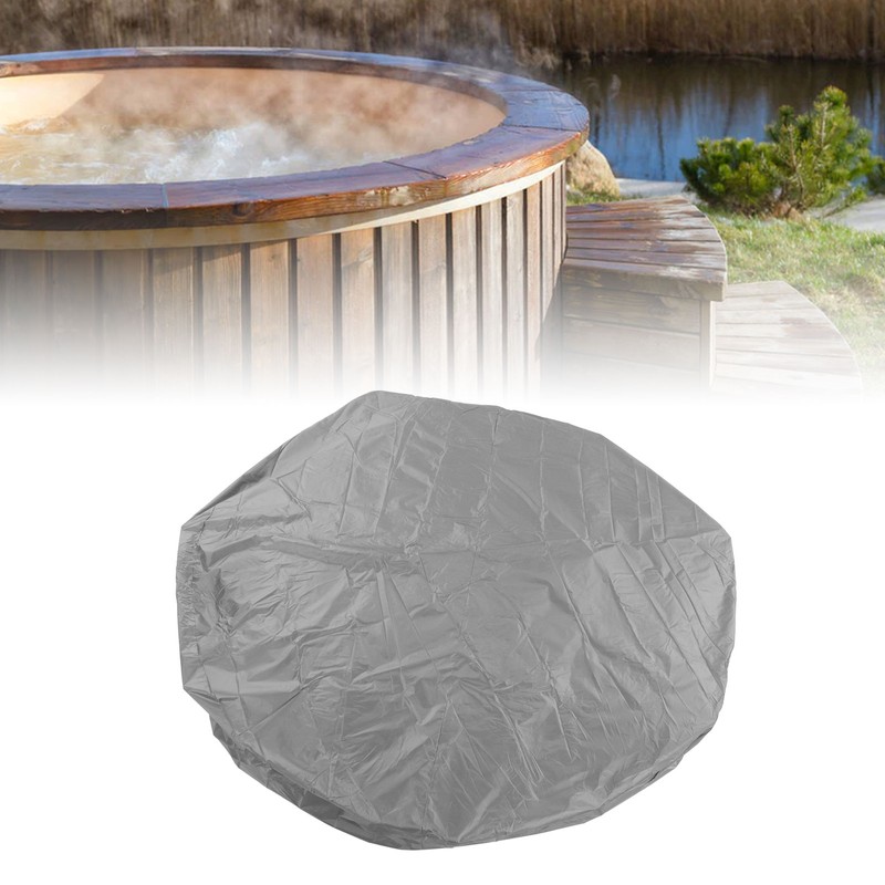 Outdoor Furniture Dust Covers Round Bathtub Cover 190 Silver Polyester