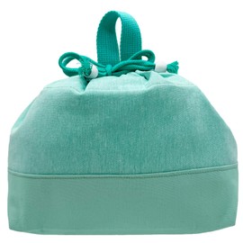 [ジュエリーショップエム] 保冷 保温 巾着 東レ アルミシート使用 洗える お弁当袋 ランチバッグ クーラーバッグ シンプル 子供 大人 ミント グリーン 無地 GRN bag19