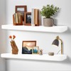 Warp Crack Resistant White Wood Floating Shelves with Invisible Brackets
