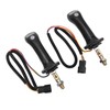 2Pcs 3 Button Excavator Joystick Handles 6 Pin Aluminum Alloy