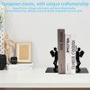 2 Pcs Book Holder, T-Shaped Structure Book Stand,Metal Bookends,Book Stopper,European