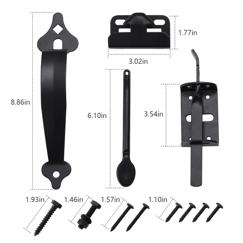WellMade Thumb Gate Latch Heavy Duty,Self Locking Door Latches and