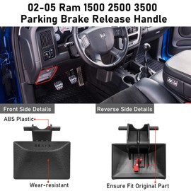 Moonlinks Parking Brake Release Handle Assembly Compatible with 2002-2005 Dodge Ram 1500 & 2003-2005 Dodge Ram 2500 3500,Automotive Replacement Parking Brake Lever WL85XDVAA,Black
