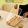 FreshKeeper Stackable Egg Holder for Fridge with Time Scale on