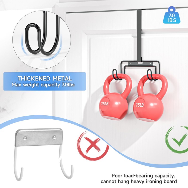 XILIMEN Ironing Board Holder Wall Mount, Over The Door Ironing