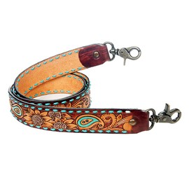 American Darling Hand Tooled Genuine Leather Crossbody Handle Strap for Bags | Phone Crossbody Strap | Crossbody Keychain Strap for Wallet Purse Clutch Cellphone Key Chain Holder | Shoulder Bag Strap