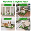 Portable Dog Grass Pad with Tray 20''x30'': Dog Litter Box