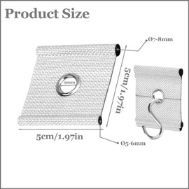 DONGZQAN 6 x piping strips hooks, 6 x S-hooks, piping hook, piping eyelet hook for piping rail, piping rail accessories, piping strips hooks, piping tape, awning piping for awning caravan
