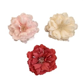 3Pcs Peony Flower Hair Clip Hairpin, Simulated Flower Hair Clip Side Clip, Photography Decorate Headwear Hair Accessories