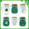 6 Pcs St. Patrick's Day Decorations Mason Jars, Saint Patricks