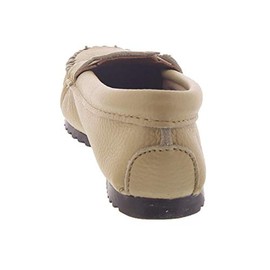Minnetonka Women's Deerskin Gore Front Moccasin,Champagne Deerskin,9 M US
