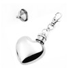 1 oz Heart-Shaped Mini Hip Flask with Keychain Cover and