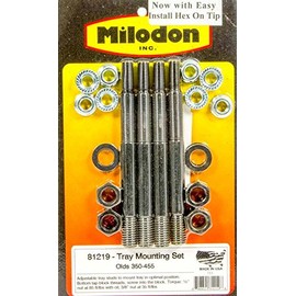 Milodon 81219 1/2" 170,000 PSI Tinsile Strength 8740 Chrome Moly Windage Tray Stud Kit for Oldsmobile 400/425/455