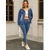 CIMUK Women's Plus Size Denim Jackets with Hood Distressed Long