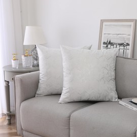 Majestic Giftware 4 Pack Jacquard Decorative Throw Pillow Cover (PC1229L-4PK) | Rose Gold Soft & Washable Cushion Covers with Zipper for Sofa, Bedroom (22"x22") Inserts Not Included