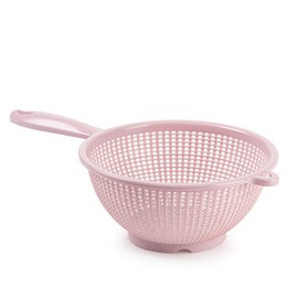 Plastic Colander Food Sieve Strainer Basket for Food Washing Draining Pasta Spaghetti Rice Salad Vegetable Kitchen Cooking Hobby (19cm - Pink Design 4)