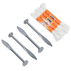 AB Tools Four Footprint Line Pins & Four Braided Nylon Chalk Line Size B 18m TE269TE453